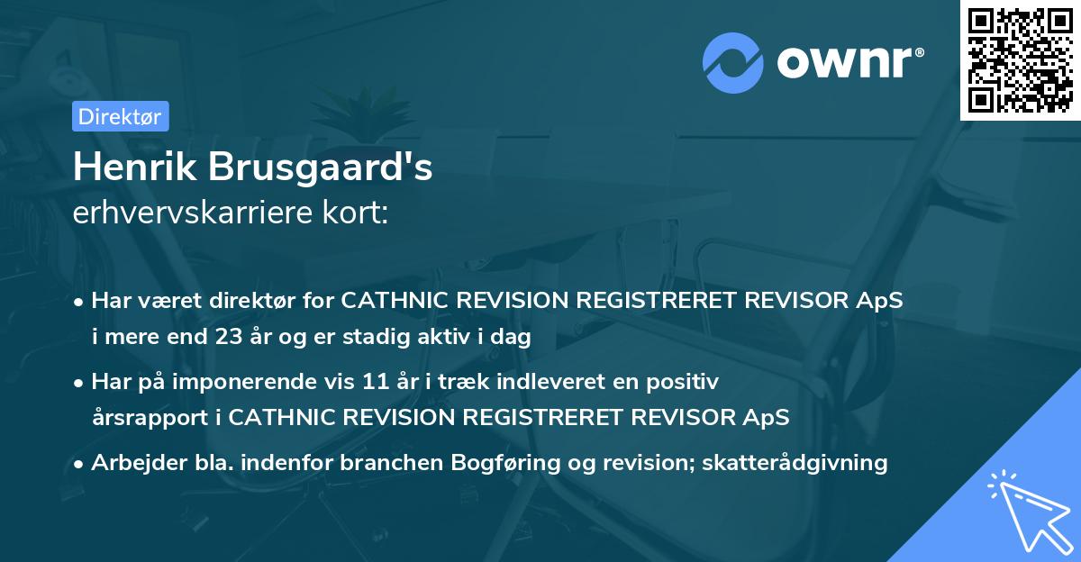 Henrik Brusgaard's erhvervskarriere kort
