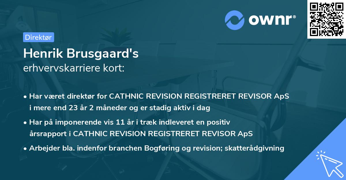 Henrik Brusgaard's erhvervskarriere kort