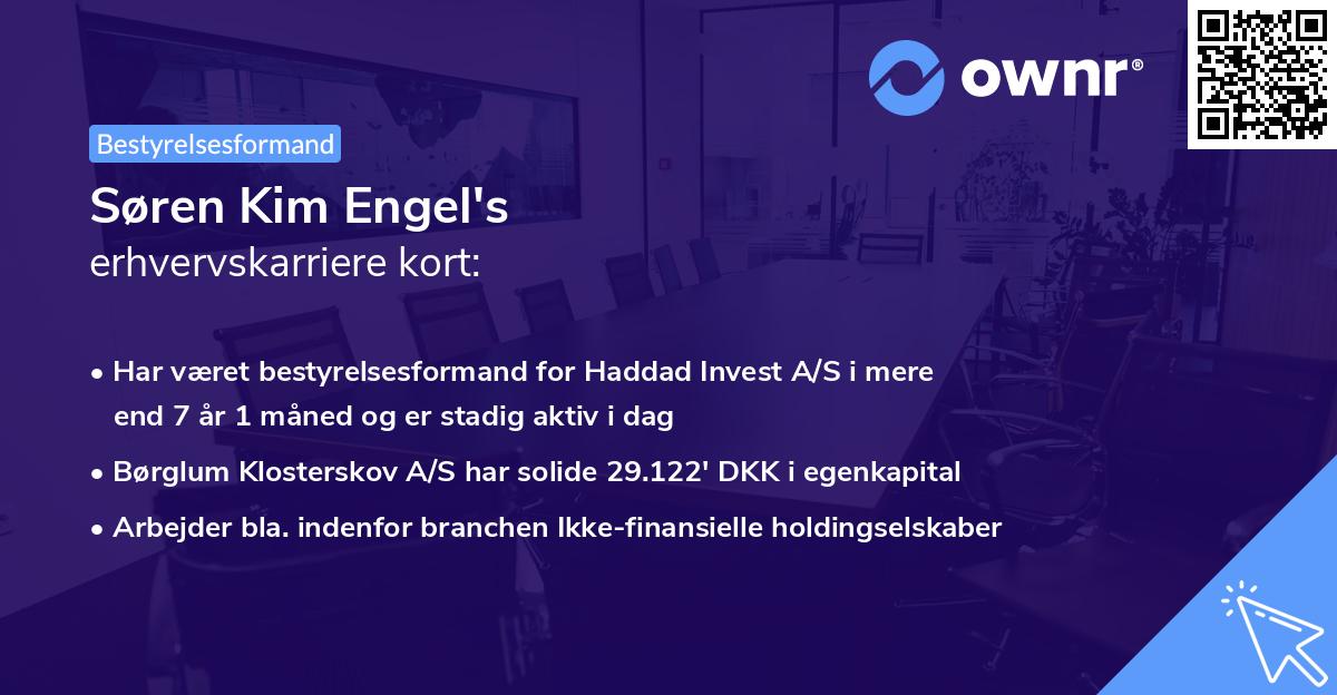 Søren Kim Engel's erhvervskarriere kort