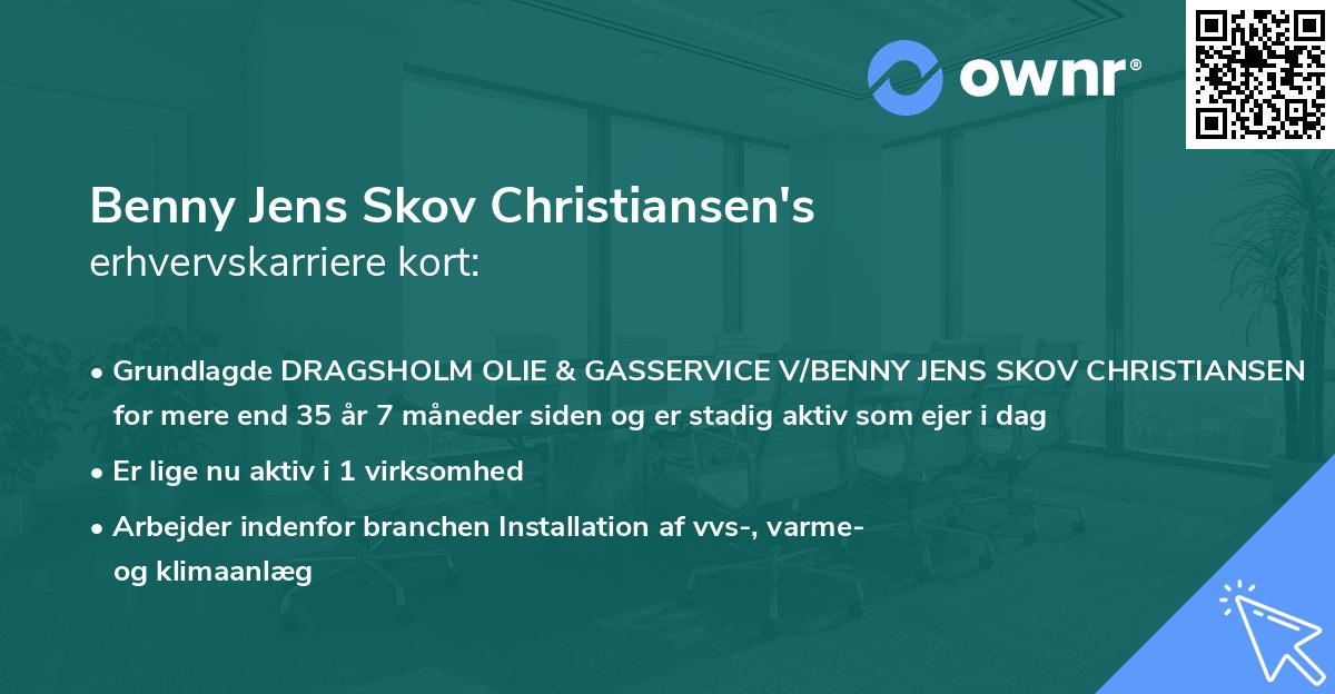 Benny Jens Skov Christiansen's erhvervskarriere kort