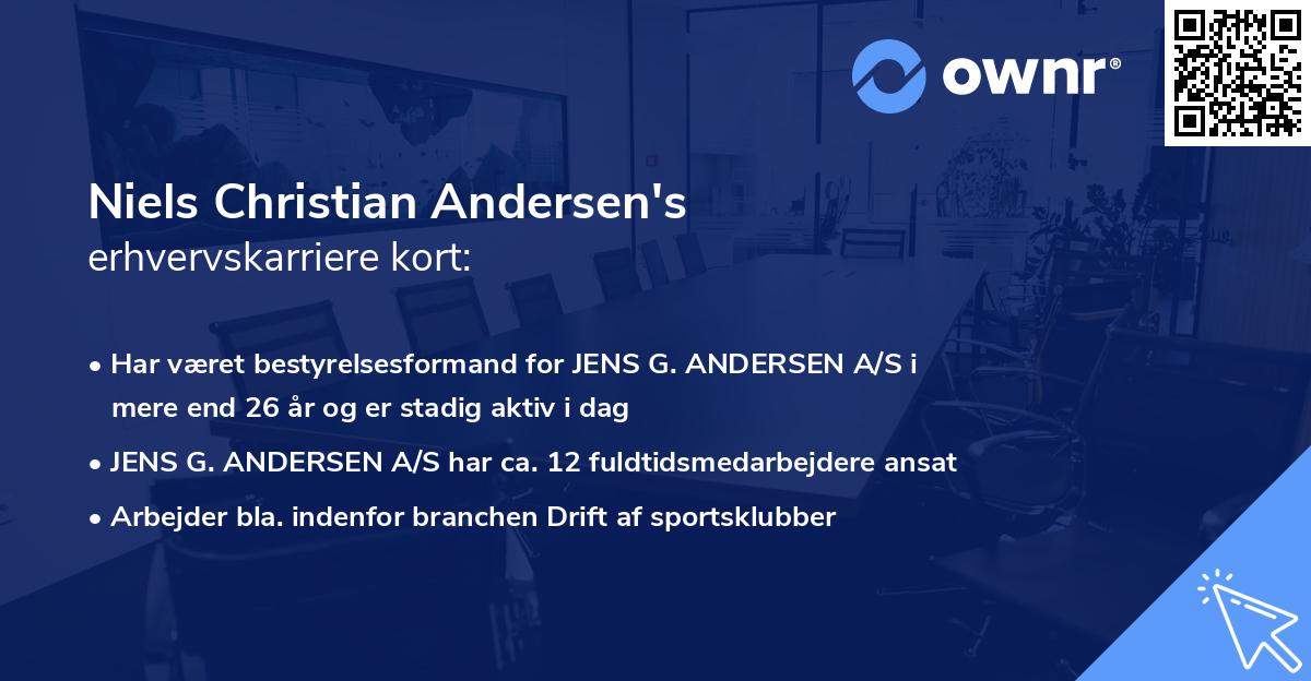 Niels Christian Andersen's erhvervskarriere kort