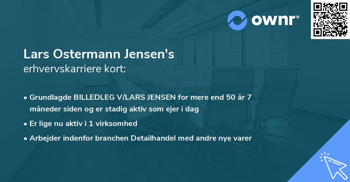 Lars Ostermann Jensen's erhvervskarriere kort