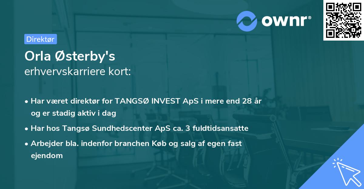 Orla Østerby's erhvervskarriere kort