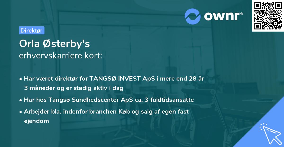 Orla Østerby's erhvervskarriere kort