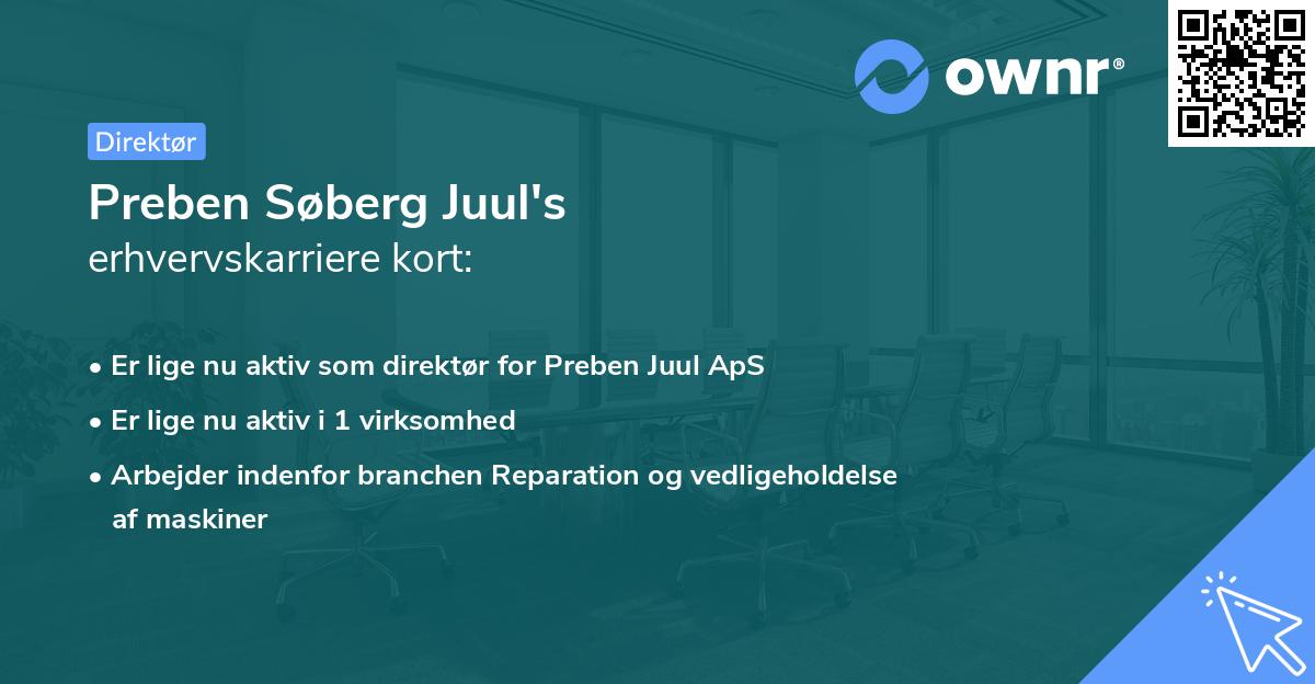 Preben Søberg Juul's erhvervskarriere kort