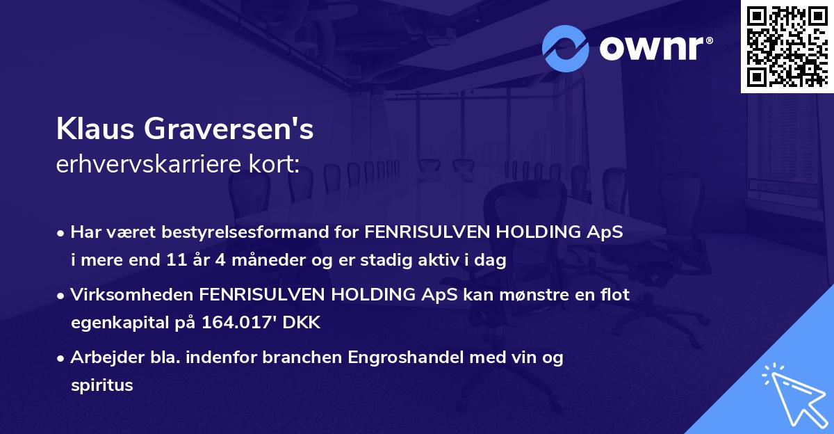 Klaus Graversen's erhvervskarriere kort