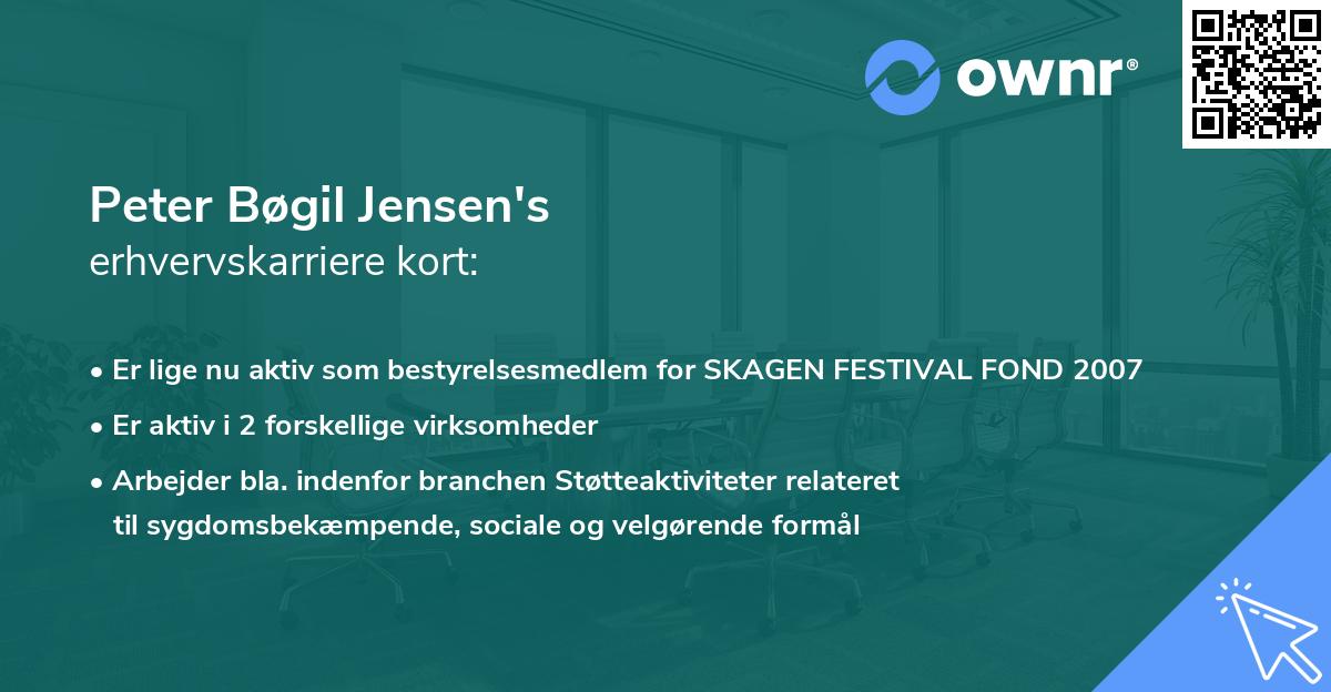 Peter Bøgil Jensen's erhvervskarriere kort