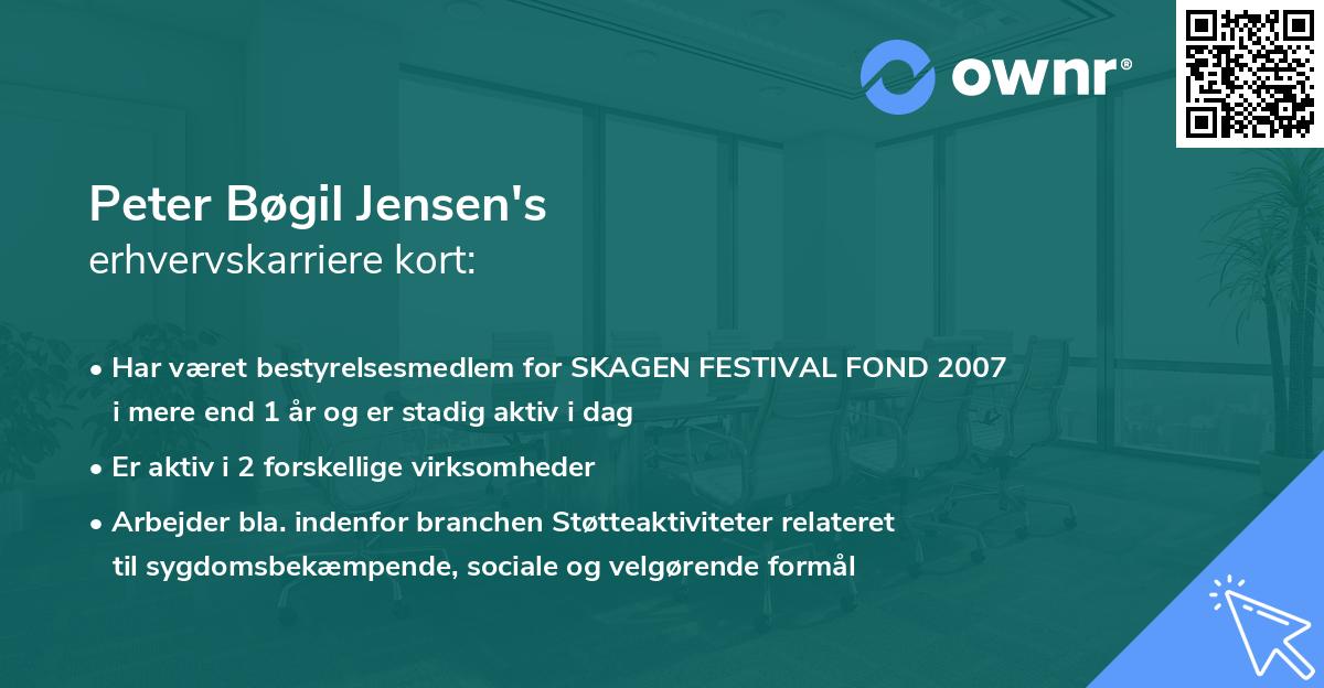Peter Bøgil Jensen's erhvervskarriere kort