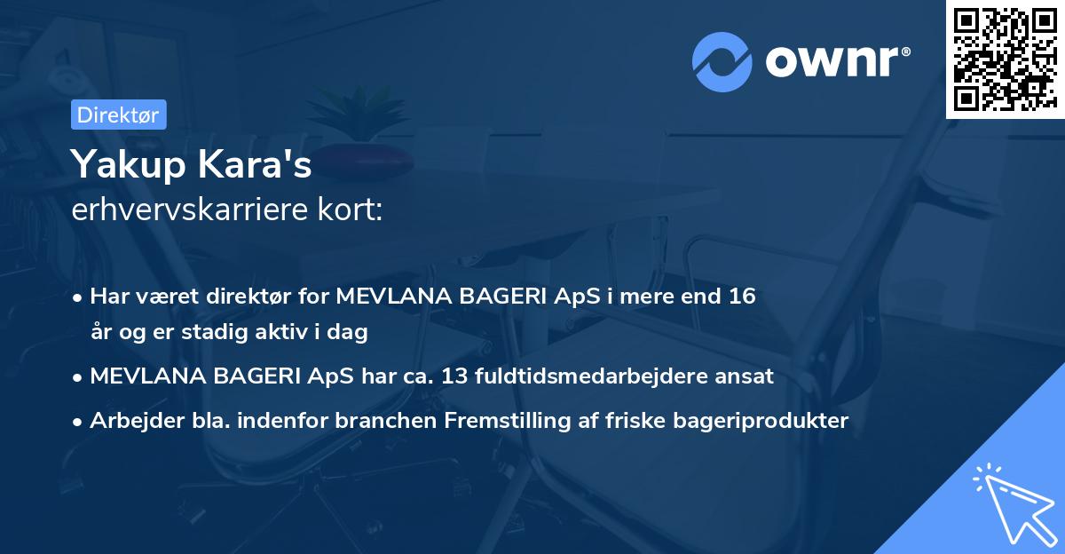 Yakup Kara's erhvervskarriere kort