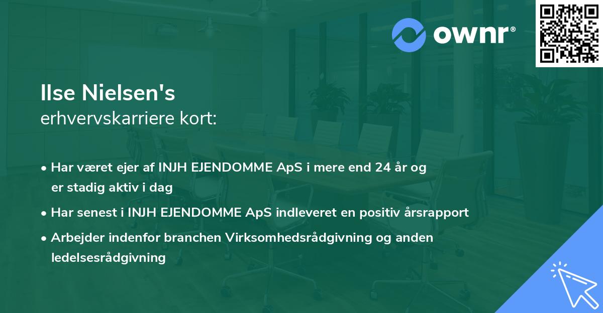Ilse Nielsen's erhvervskarriere kort