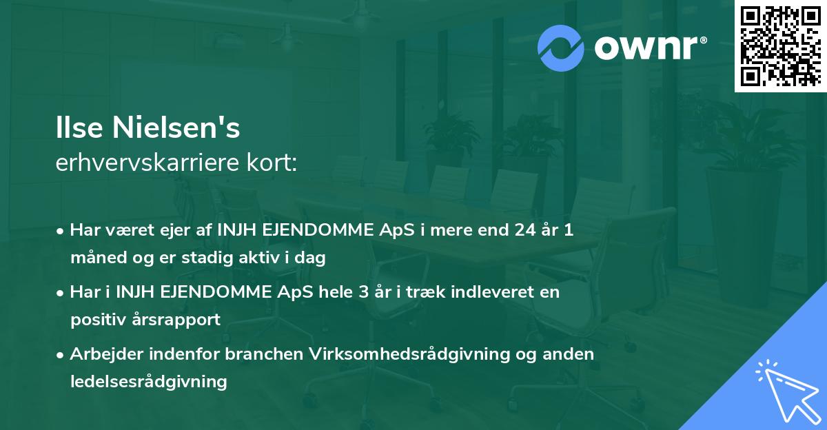 Ilse Nielsen's erhvervskarriere kort