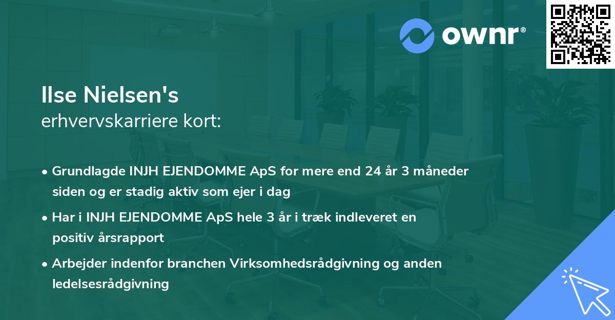 Ilse Nielsen's erhvervskarriere kort