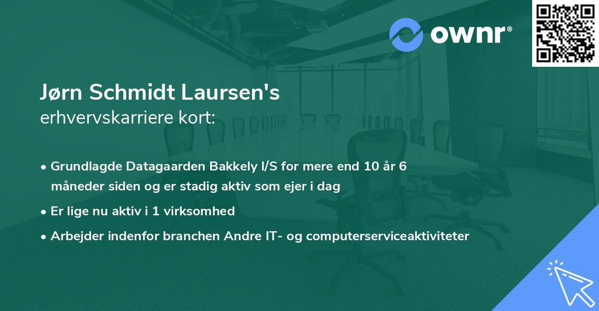 Jørn Schmidt Laursen's erhvervskarriere kort