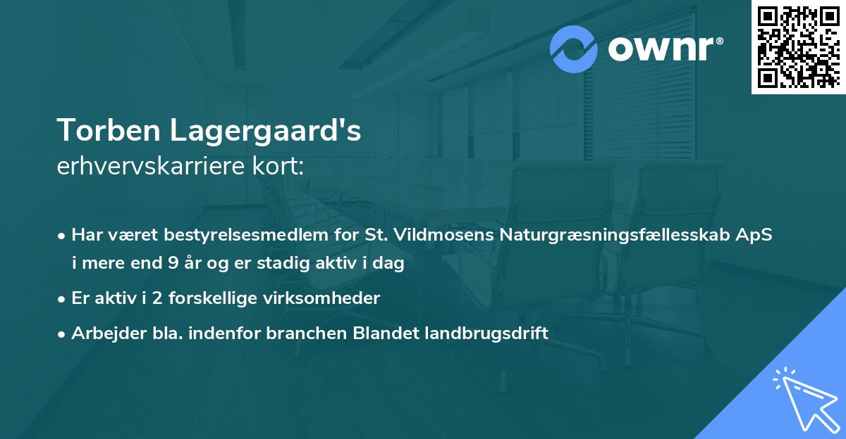 Torben Lagergaard's erhvervskarriere kort