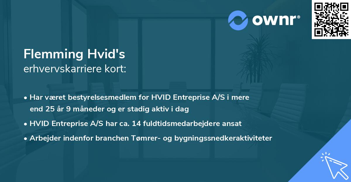Flemming Hvid's erhvervskarriere kort