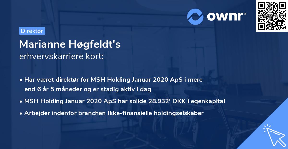 Marianne Høgfeldt's erhvervskarriere kort