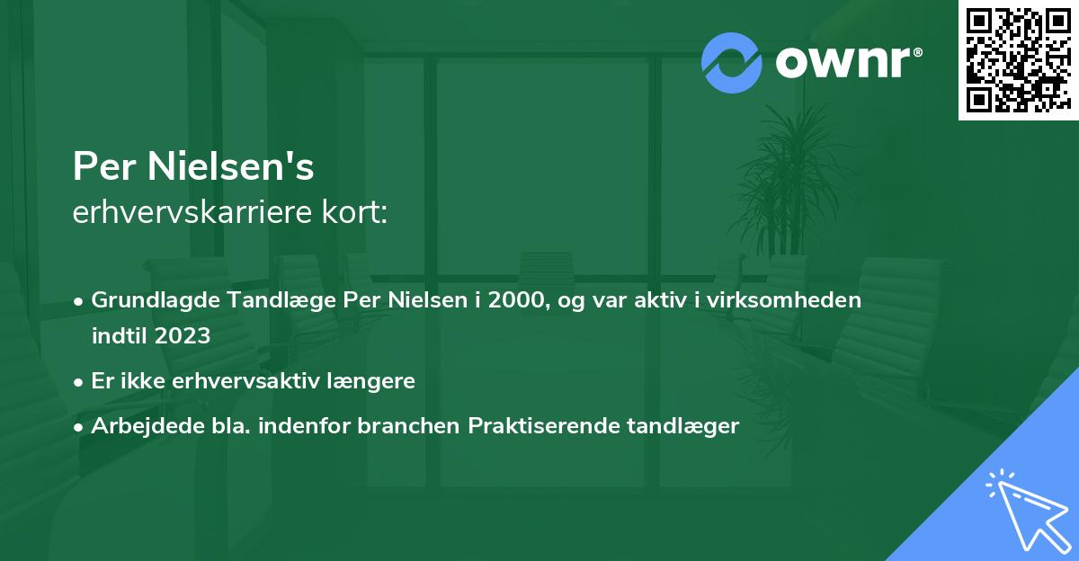 Per Nielsen's erhvervskarriere kort