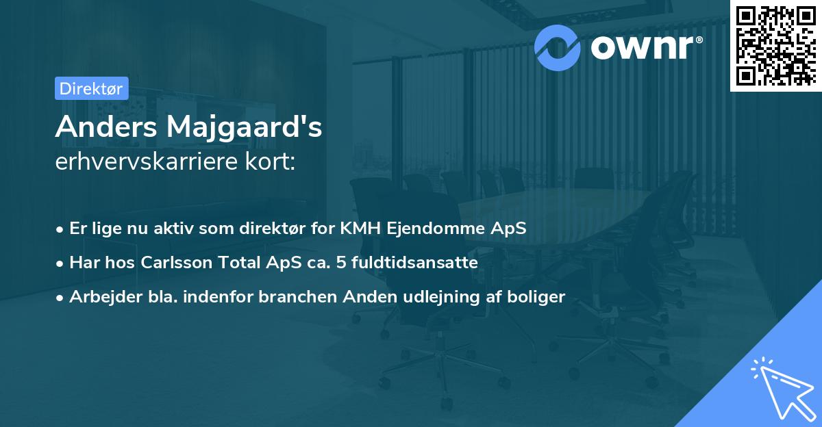 Anders Majgaard's erhvervskarriere kort