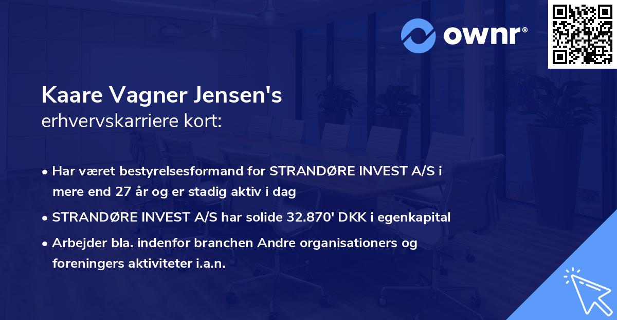 Kaare Vagner Jensen's erhvervskarriere kort