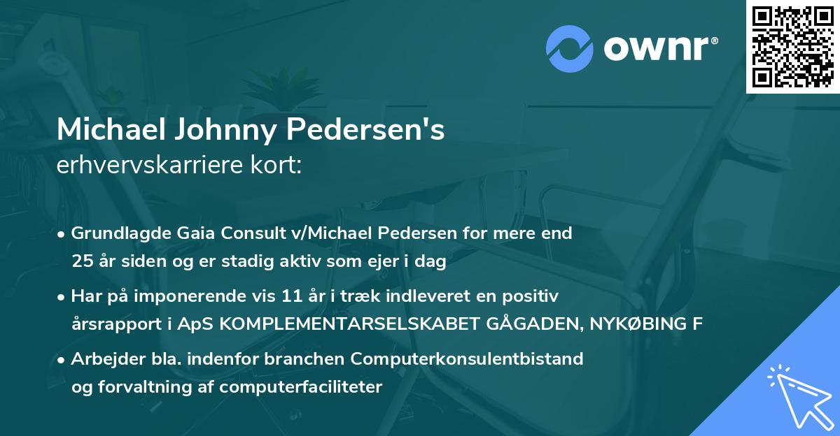 Michael Johnny Pedersen's erhvervskarriere kort