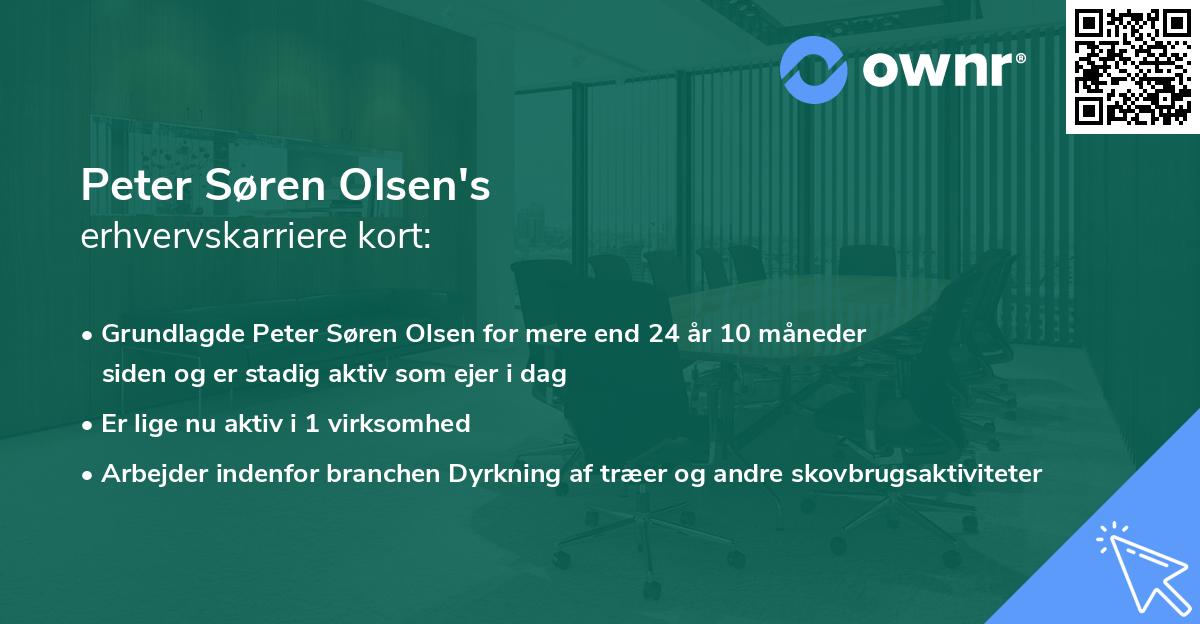Peter Søren Olsen's erhvervskarriere kort