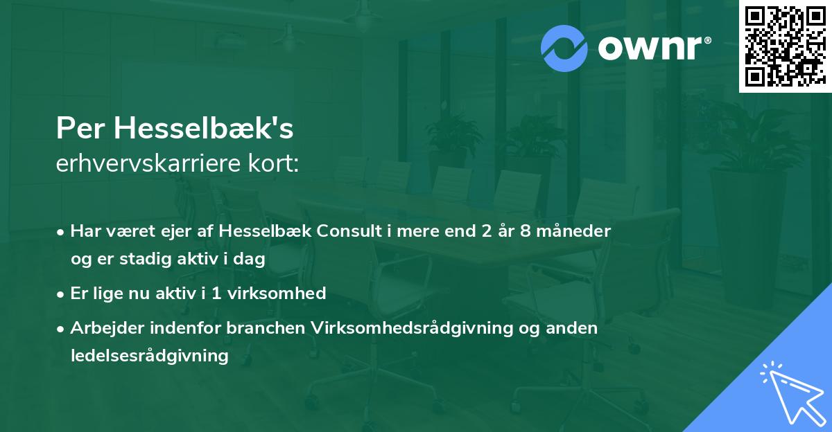 Per Hesselbæk's erhvervskarriere kort