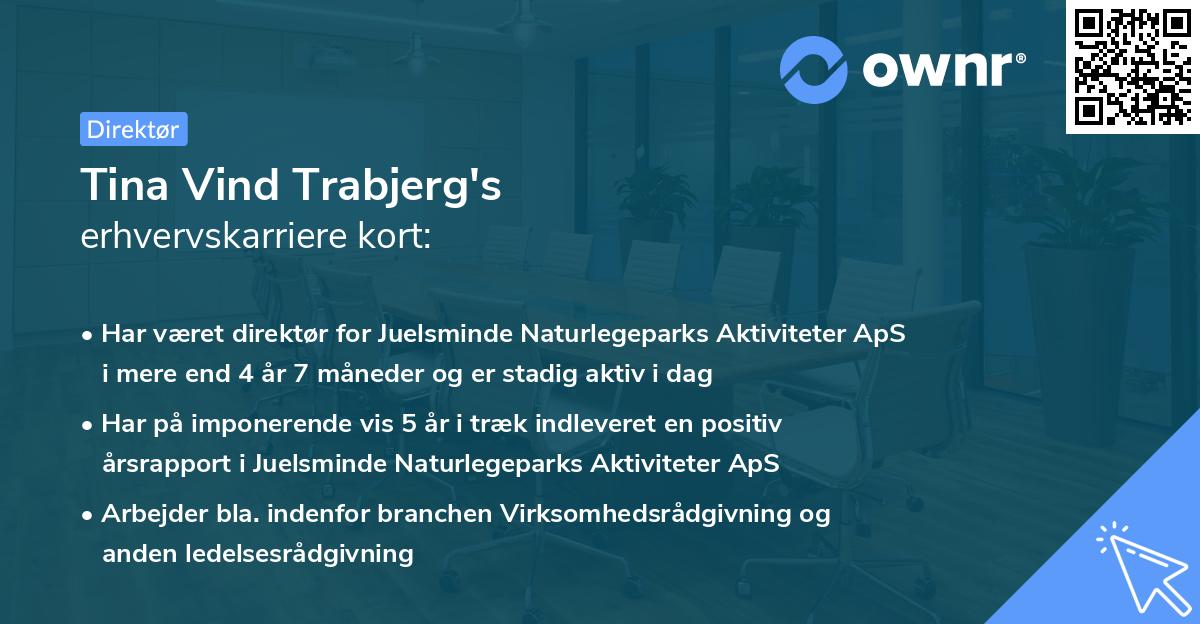 Tina Vind Trabjerg's erhvervskarriere kort