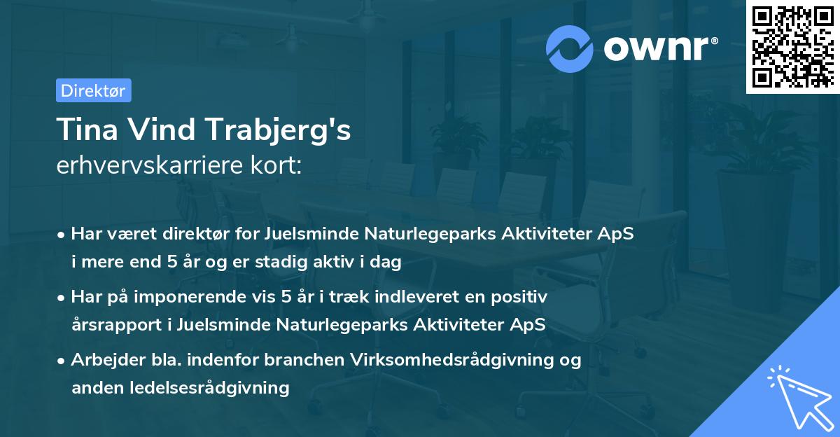 Tina Vind Trabjerg's erhvervskarriere kort