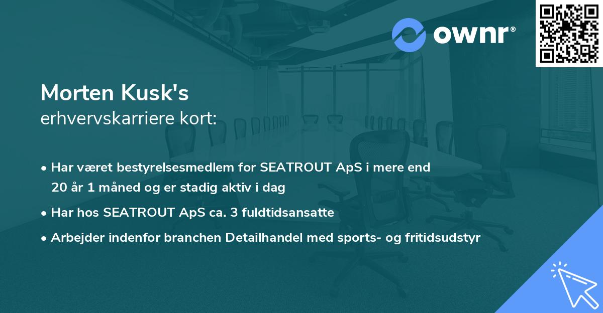Morten Kusk's erhvervskarriere kort