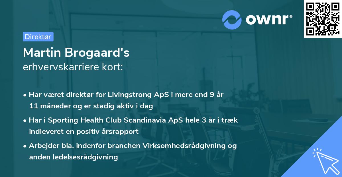 Martin Brogaard's erhvervskarriere kort