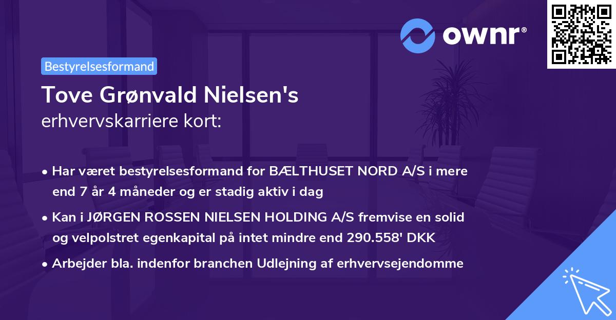 Tove Grønvald Nielsen's erhvervskarriere kort