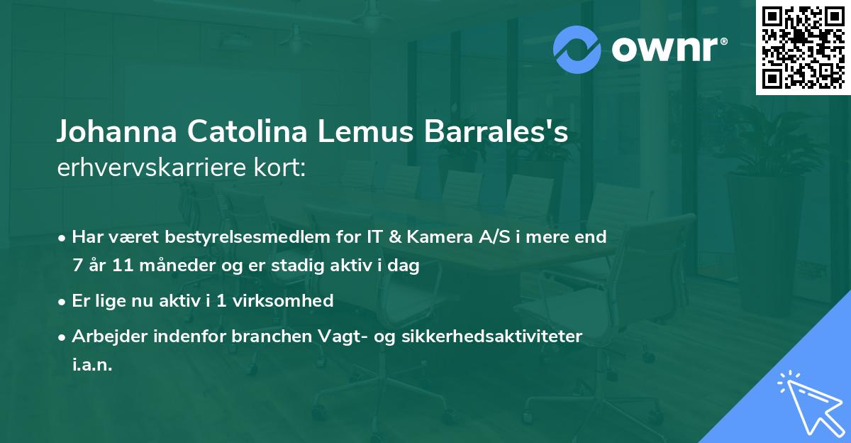 Johanna Catolina Lemus Barrales's erhvervskarriere kort