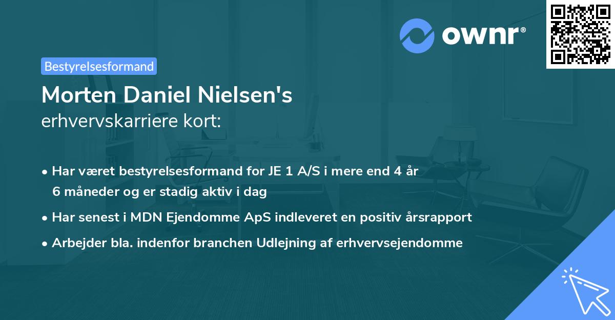 Morten Daniel Nielsen's erhvervskarriere kort
