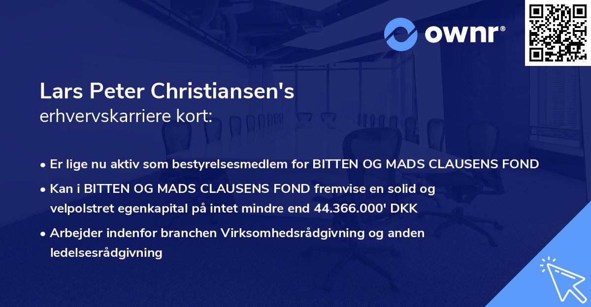 Lars Peter Christiansen's erhvervskarriere kort