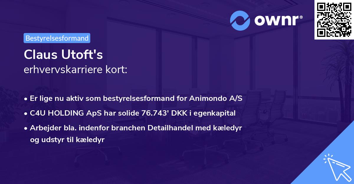 Claus Utoft's erhvervskarriere kort