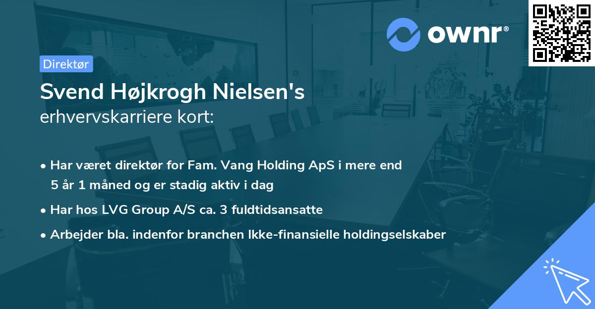 Svend Højkrogh Nielsen's erhvervskarriere kort