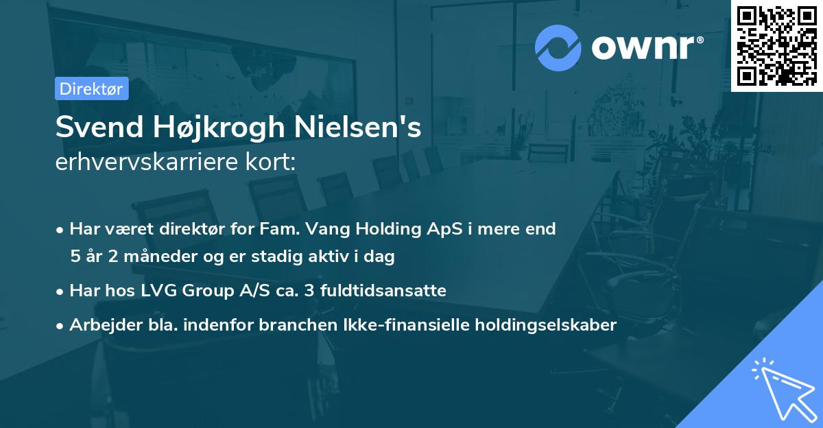 Svend Højkrogh Nielsen's erhvervskarriere kort