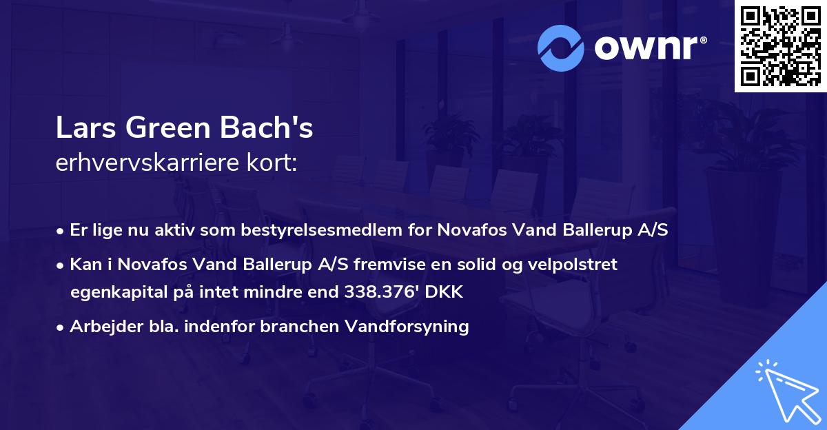 Lars Green Bach's erhvervskarriere kort
