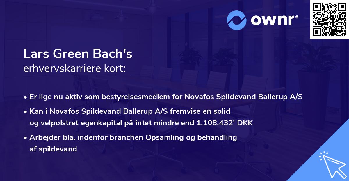 Lars Green Bach's erhvervskarriere kort