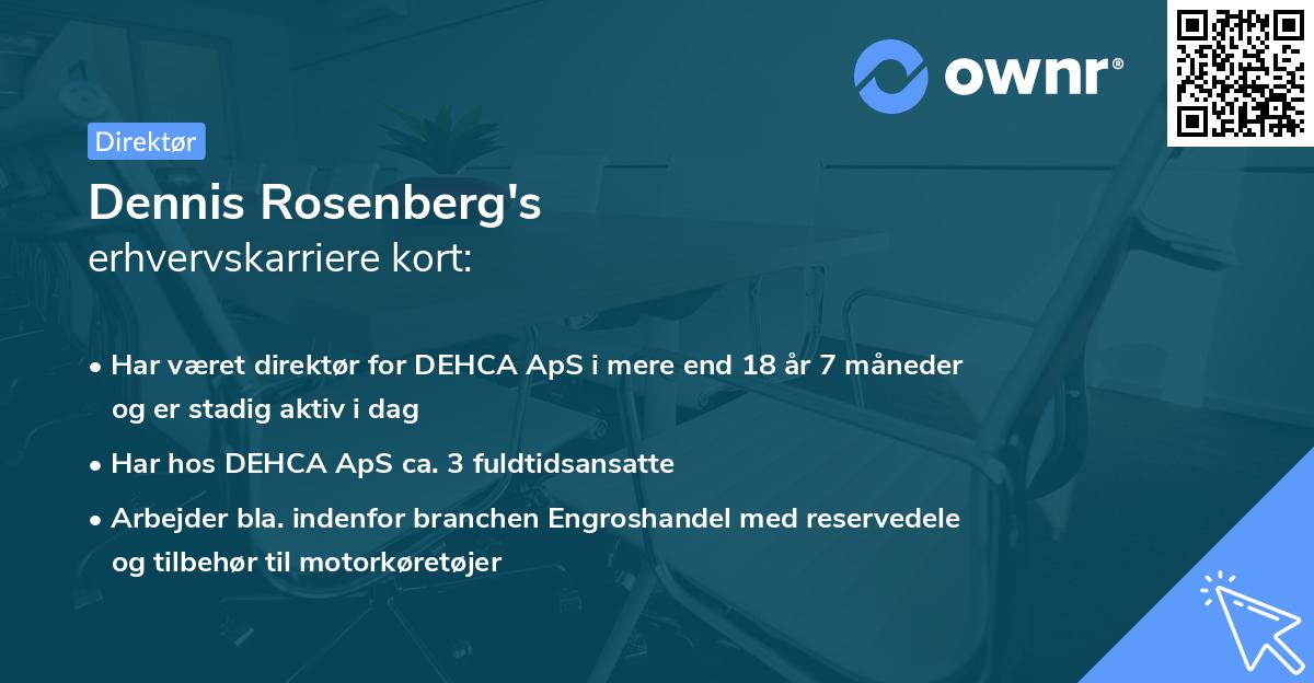 Dennis Rosenberg's erhvervskarriere kort
