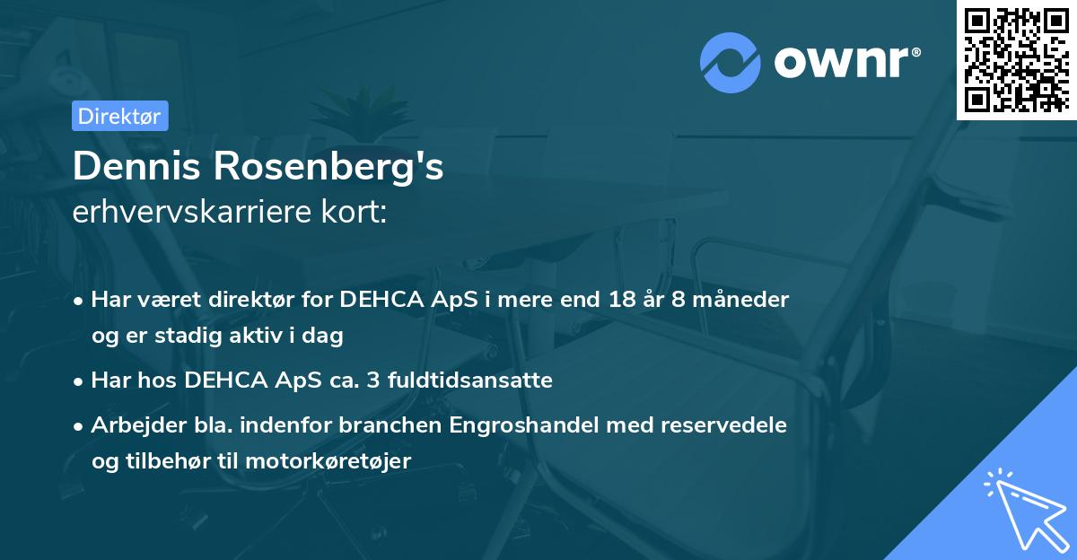 Dennis Rosenberg's erhvervskarriere kort