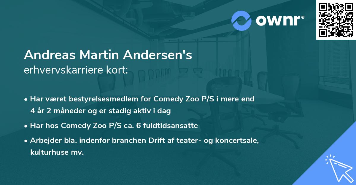 Andreas Martin Andersen's erhvervskarriere kort