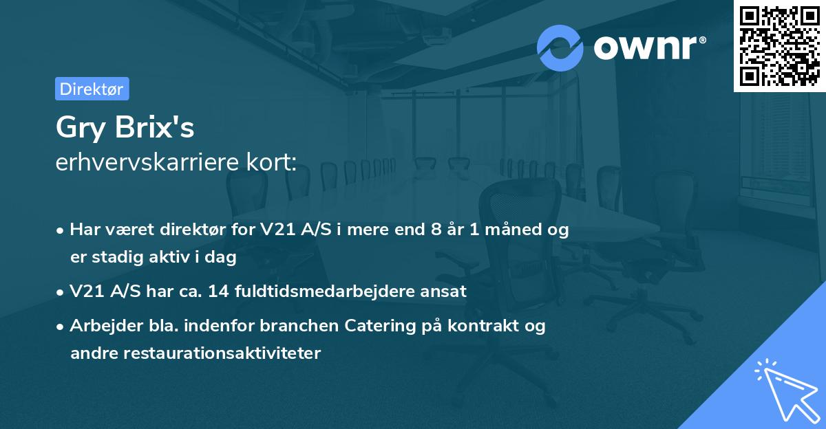 Gry Brix's erhvervskarriere kort