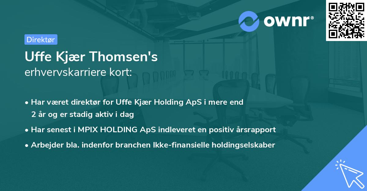 Uffe Kjær Thomsen's erhvervskarriere kort
