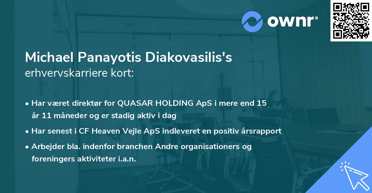 Michael Panayotis Diakovasilis's erhvervskarriere kort