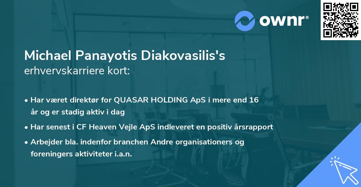 Michael Panayotis Diakovasilis's erhvervskarriere kort