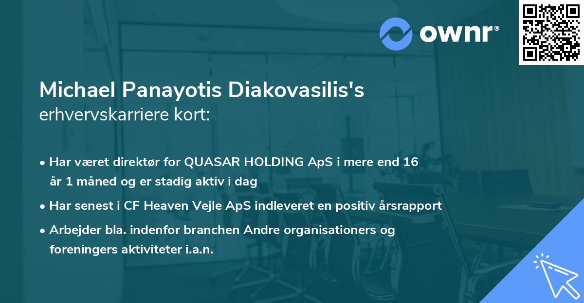Michael Panayotis Diakovasilis's erhvervskarriere kort