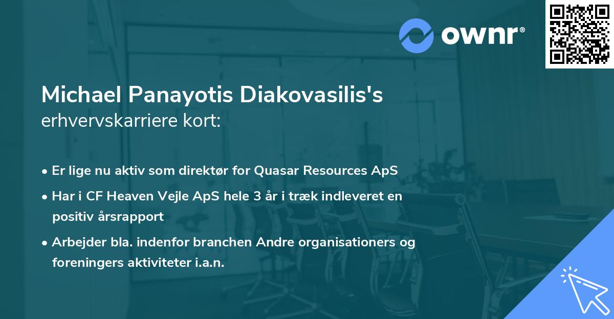 Michael Panayotis Diakovasilis's erhvervskarriere kort