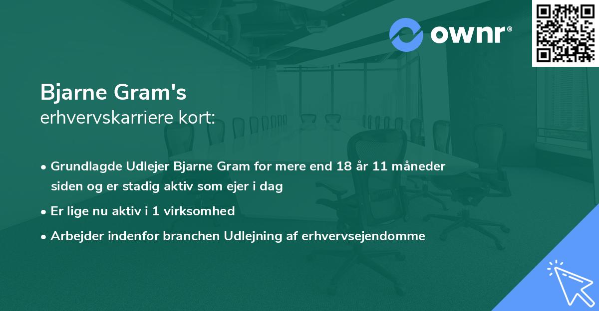 Bjarne Gram's erhvervskarriere kort