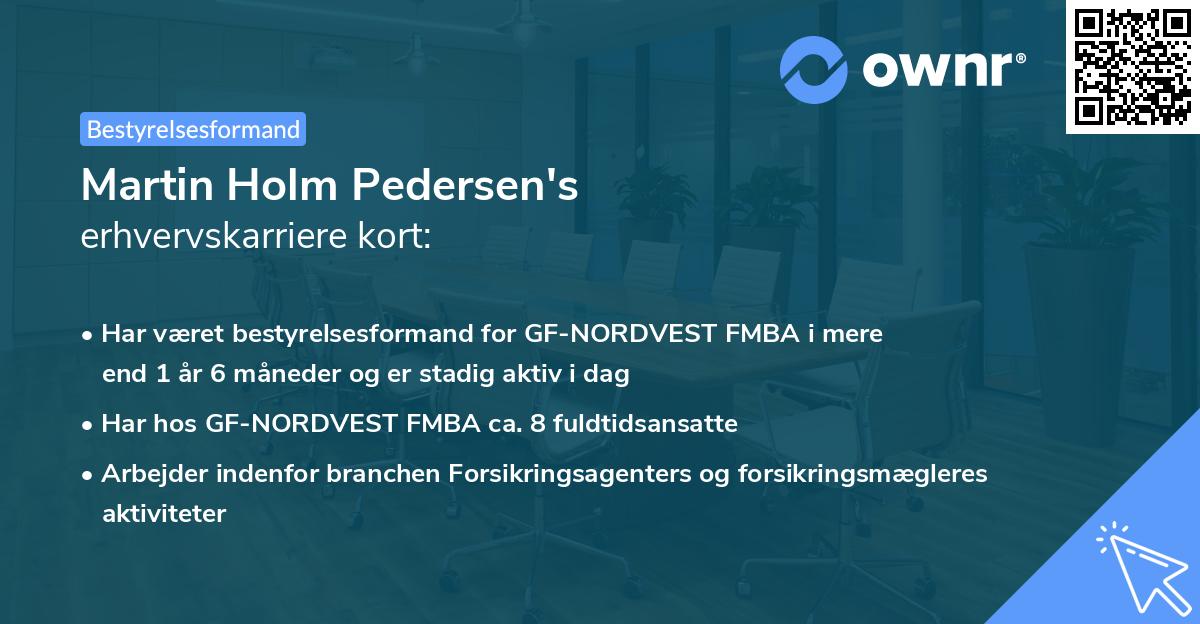 Martin Holm Pedersen's erhvervskarriere kort